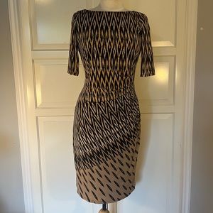 Anne Klein Pattern Brown Dress